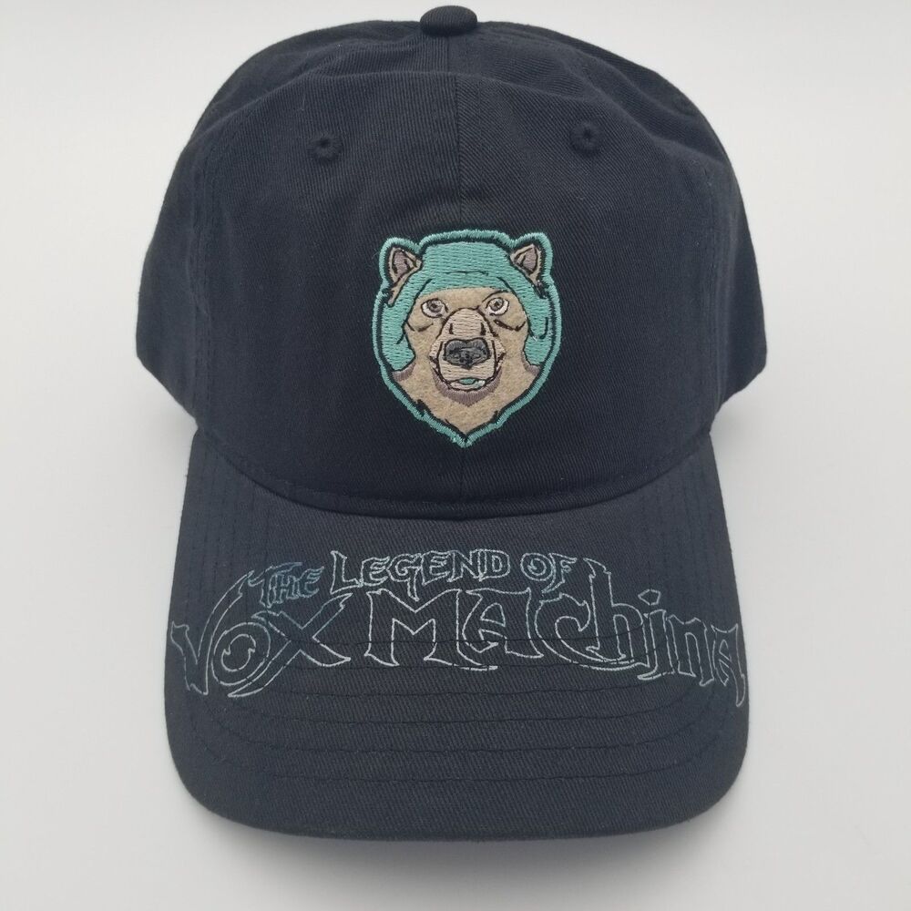 NWT The Legend of Vox Machina Trinket Wonder Bear Critical Role Black Dad Hat